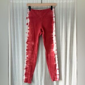 Forever 21 Kids Red and White Tie-Dye Leggings